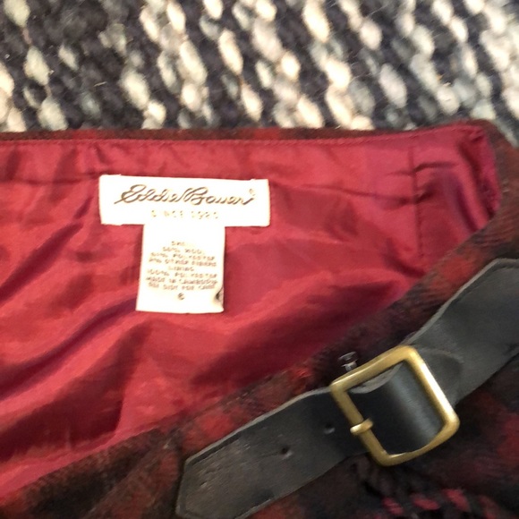 Vintage Eddie Bauer Flannel Wrap Skirt - Picture 2 of 3